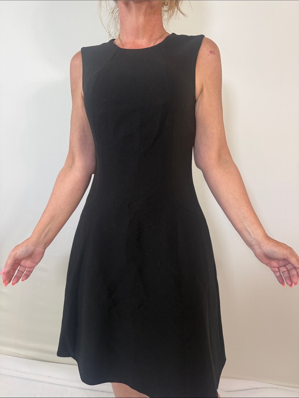 KATE SPADE BLACK A-LINE MINI DRESS SZ 4 - Picture 2 of 10